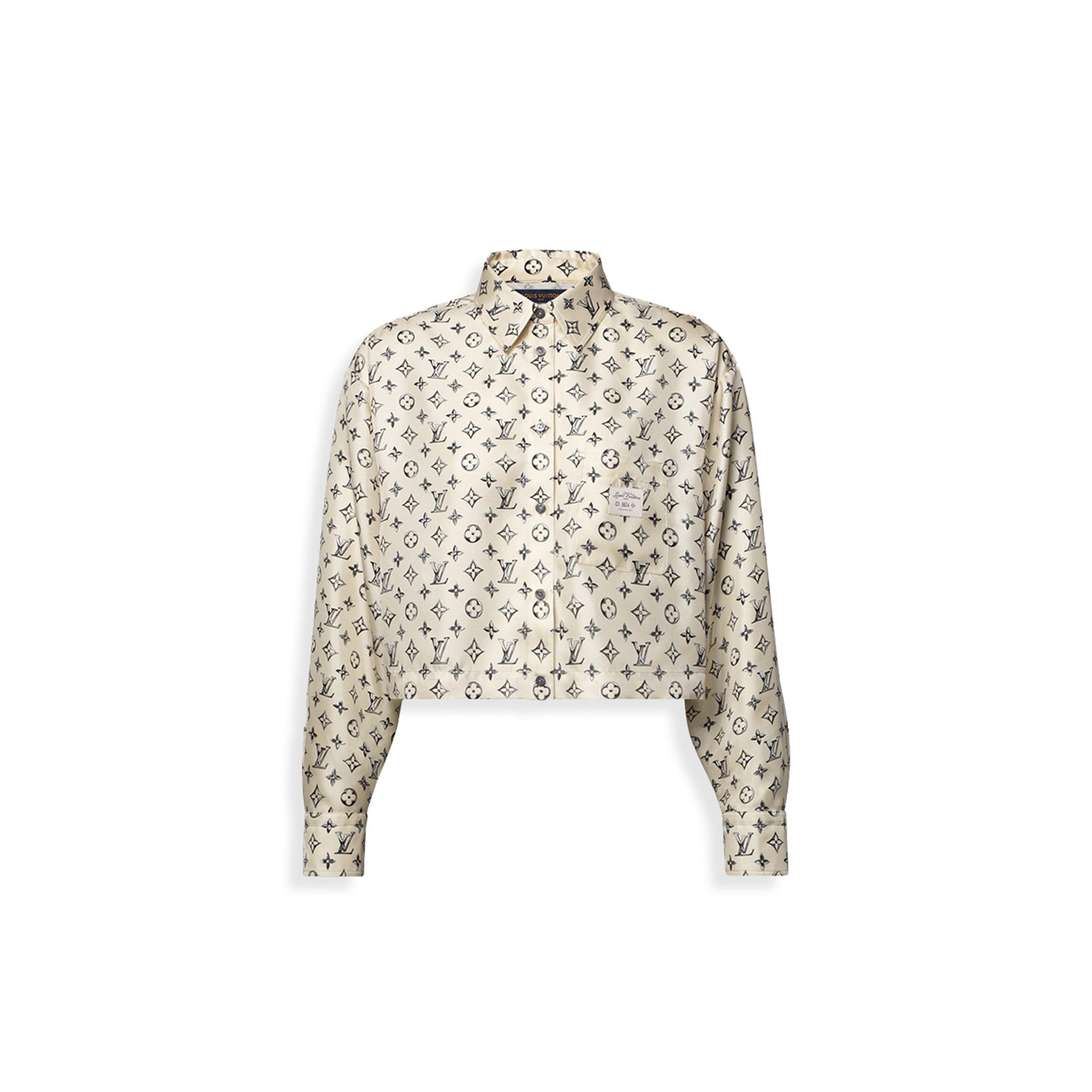 LOUIS VUITTON CROPPED BUCKLE UP SHIRT 1AKF4P
